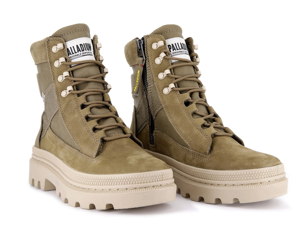 Zapatos Altas Palladium PALLATROOPER TACTICAL Hombre Verde Oliva | Costa Rica-62049